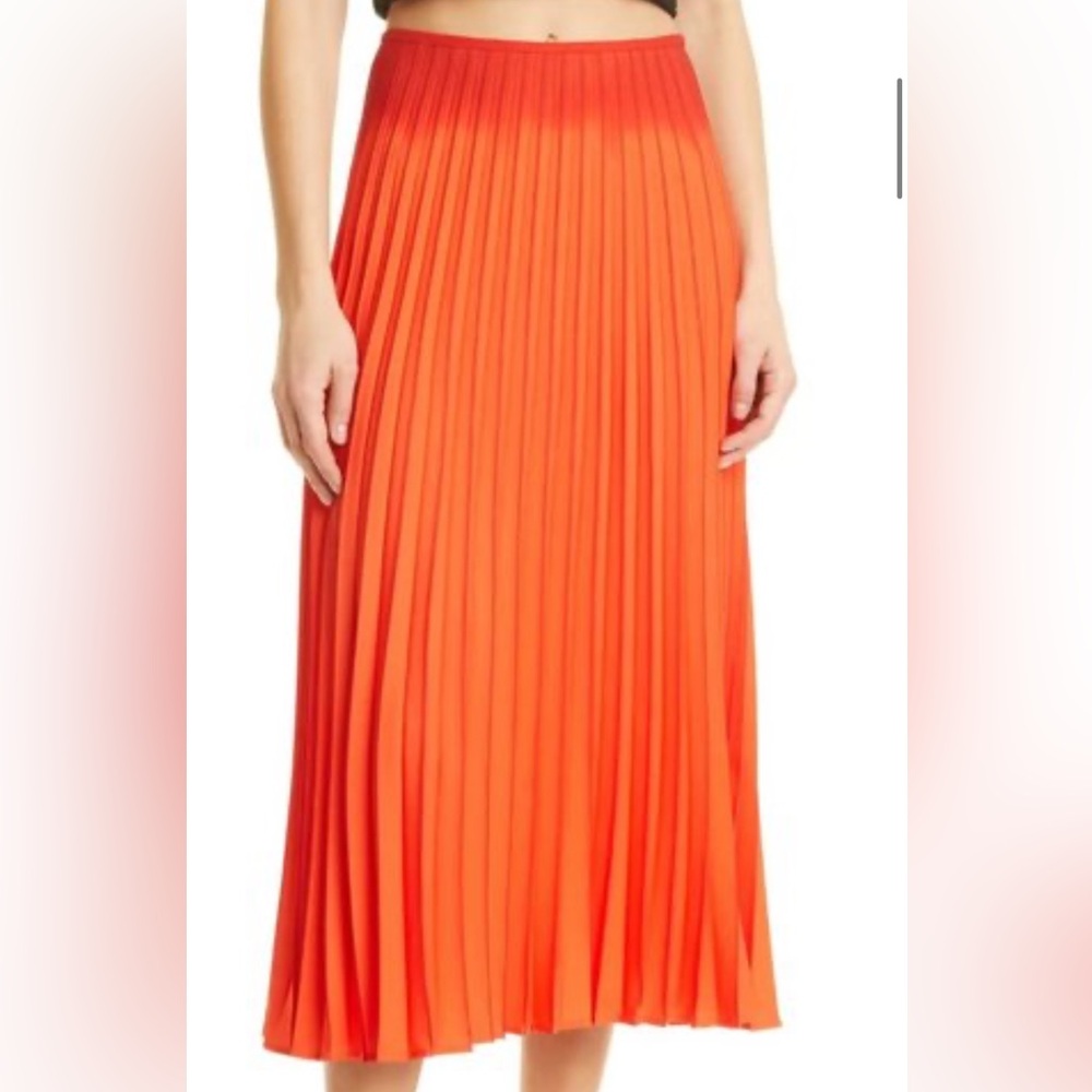 Proenza Schouler Vibrant Orange Midi Skirt